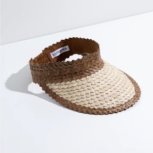 LUSANA BANDED BAHA VISOR BROWN-OFF WHITE (one size)